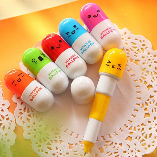 Set of 40 colorful smiling face ballpoint pens