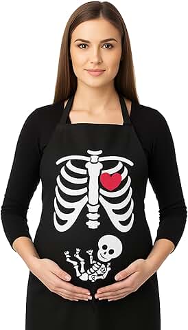Pregnant Skull Apron for Halloween Costume