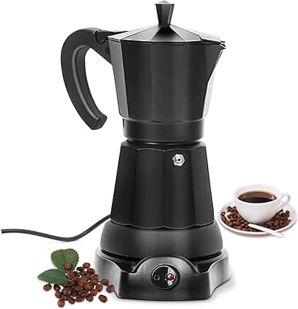 Electric 6-Cup Moka Coffee Pot