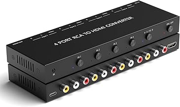 4-Port RCA to HDMI Converter with Remote