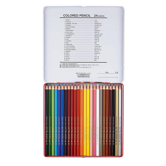 24-Color Colored Pencil Set, 7.4 x 7.8 inches
