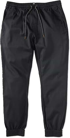 Men's Slim Tapered Jogger Pants with Drawstring Waist