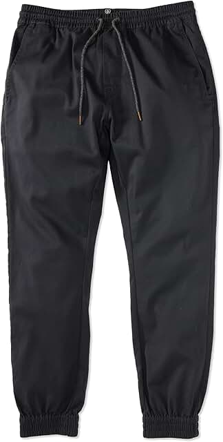 Men's Slim Tapered Jogger Pants with Drawstring Waist