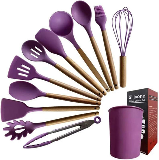Silicone Kitchen Utensils and Cookware Set