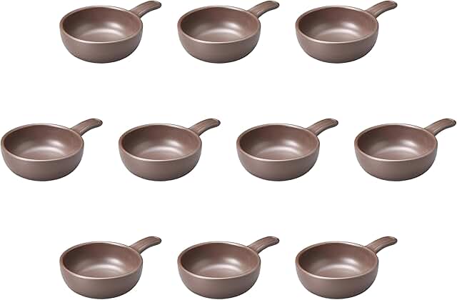 Set of 10 Ceramic Gratin Dishes, Heat Resistant