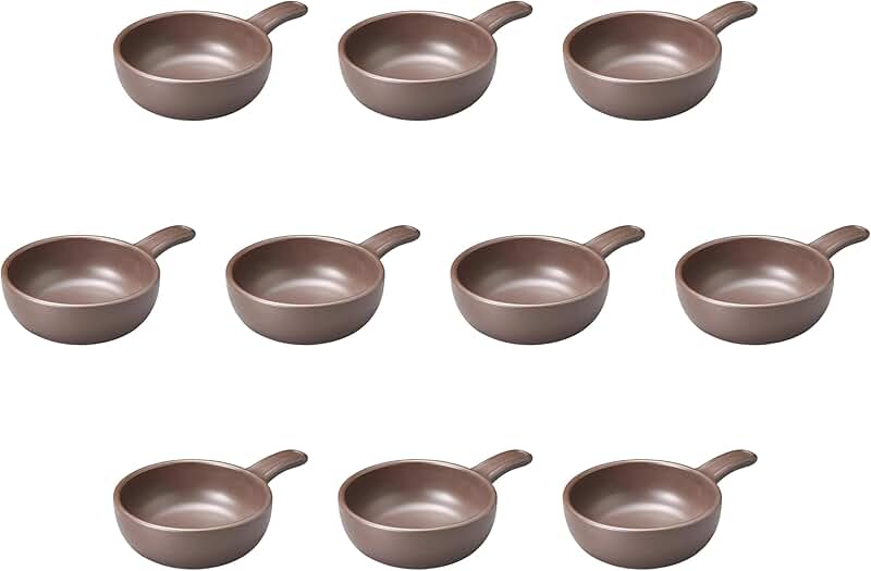Set of 10 Ceramic Gratin Dishes, Heat Resistant