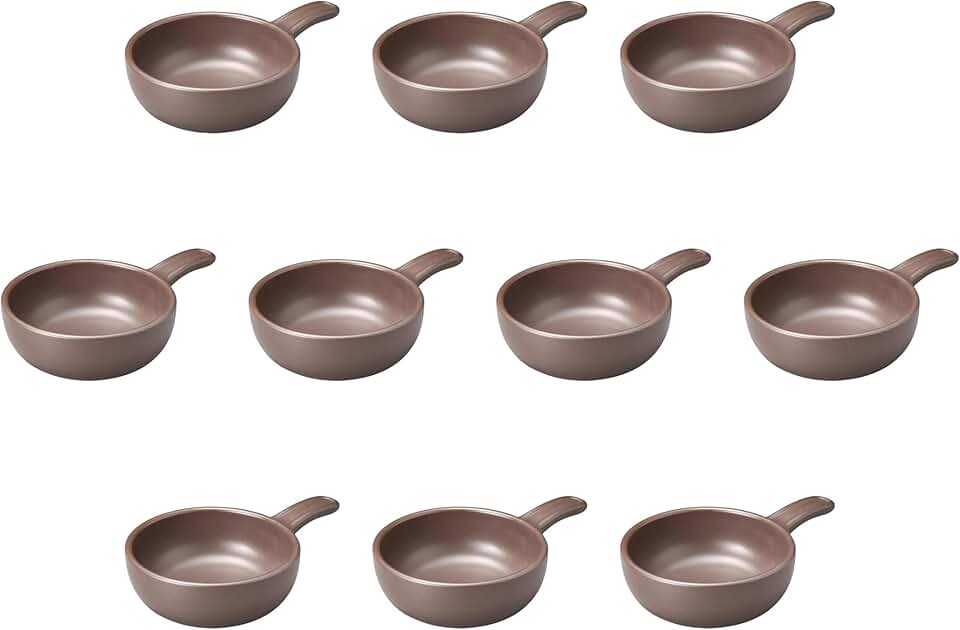 Set of 10 Ceramic Gratin Dishes, Heat Resistant