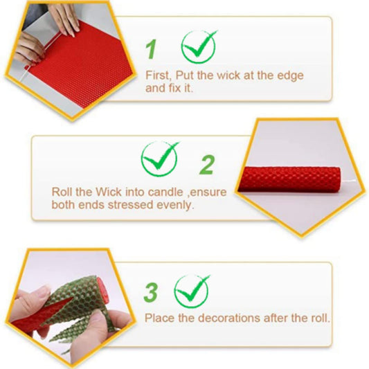 Beeswax Candle Making Kit with 20 Sheets and Wicks