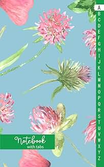 Watercolor Wildflower Alphabet Notebook with Tabs