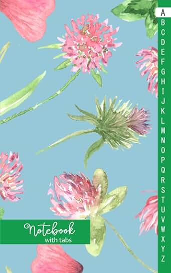 Watercolor Wildflower Alphabet Notebook with Tabs