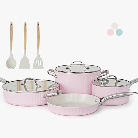 10-Piece Nonstick Cookware Set with Stay Cool Handles