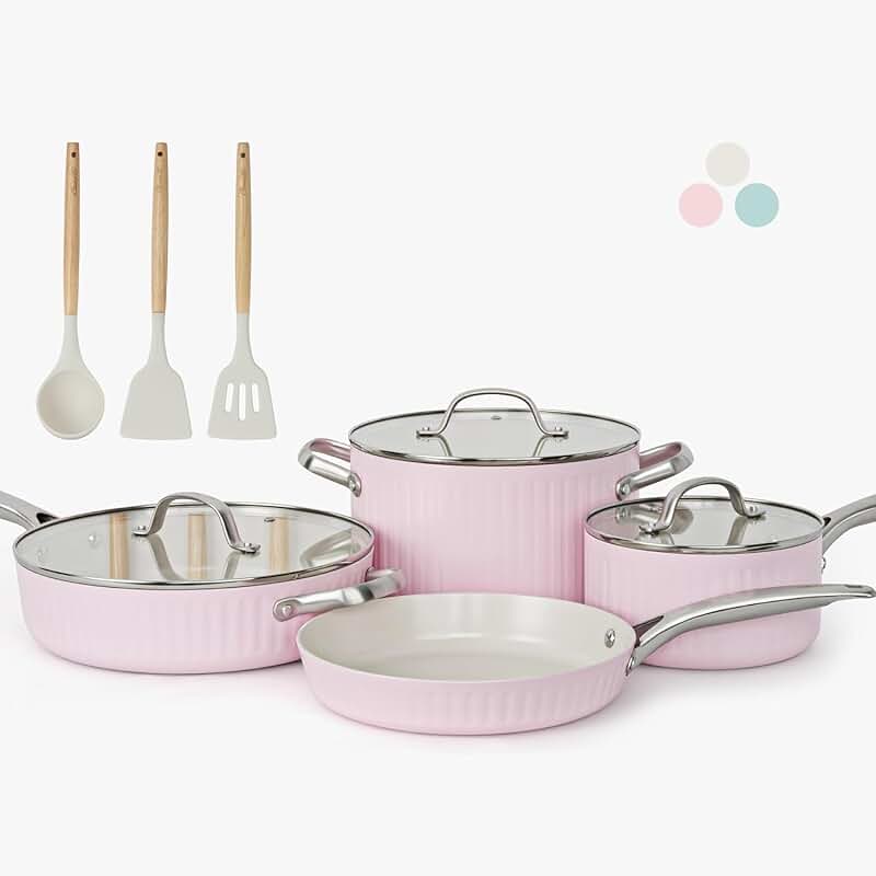 10-Piece Nonstick Cookware Set with Stay Cool Handles
