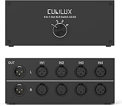 4-in-1 Stereo XLR Audio Selector with Aluminum Case