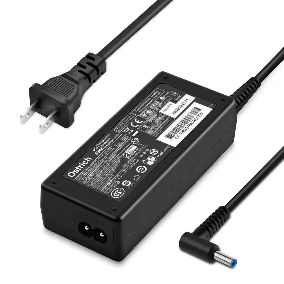 65W Laptop Charger for HP Smart Blue Tip Compatible Pavilion x360, Zbook, Envy, Spectre, Elitebook 840, ProBook and More AC Adapter Power Supply Cord