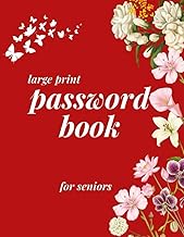 Large Print Password and Contact Book for Seniors