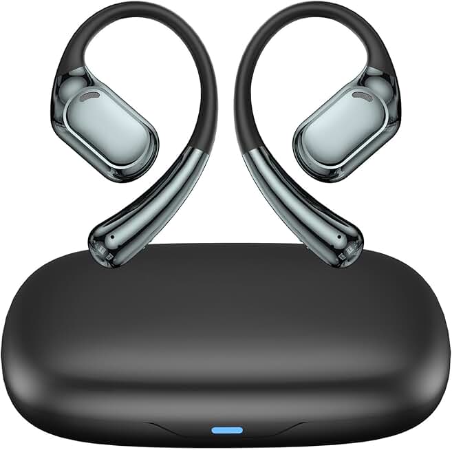 Open Ear Wireless Earbuds with Mic for Sports and Calls