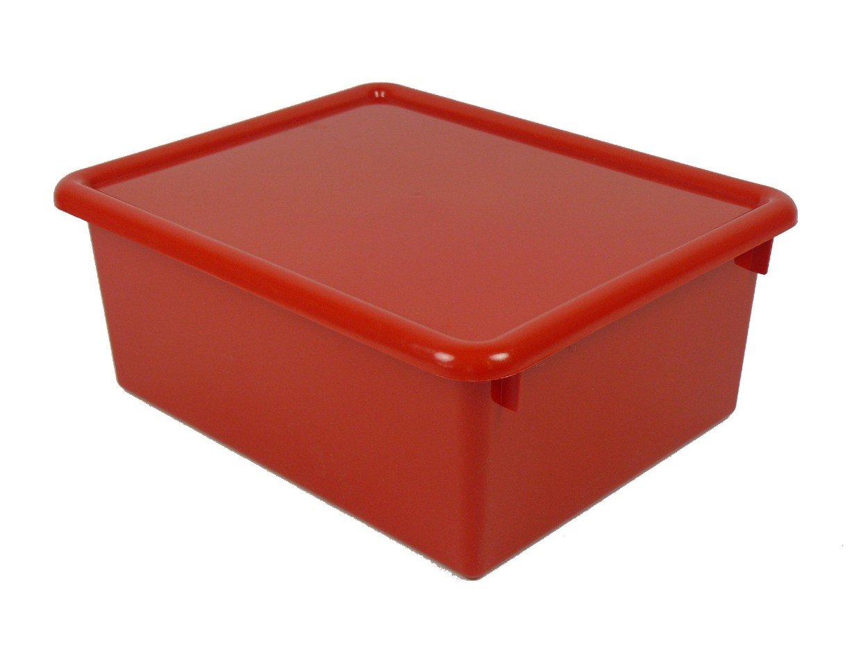 Red 5-inch Stowaway Letter Box with Lid