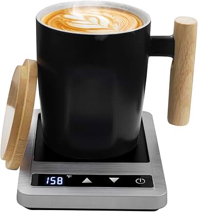 Heated Coffee Mug and Warmer Set for Desk