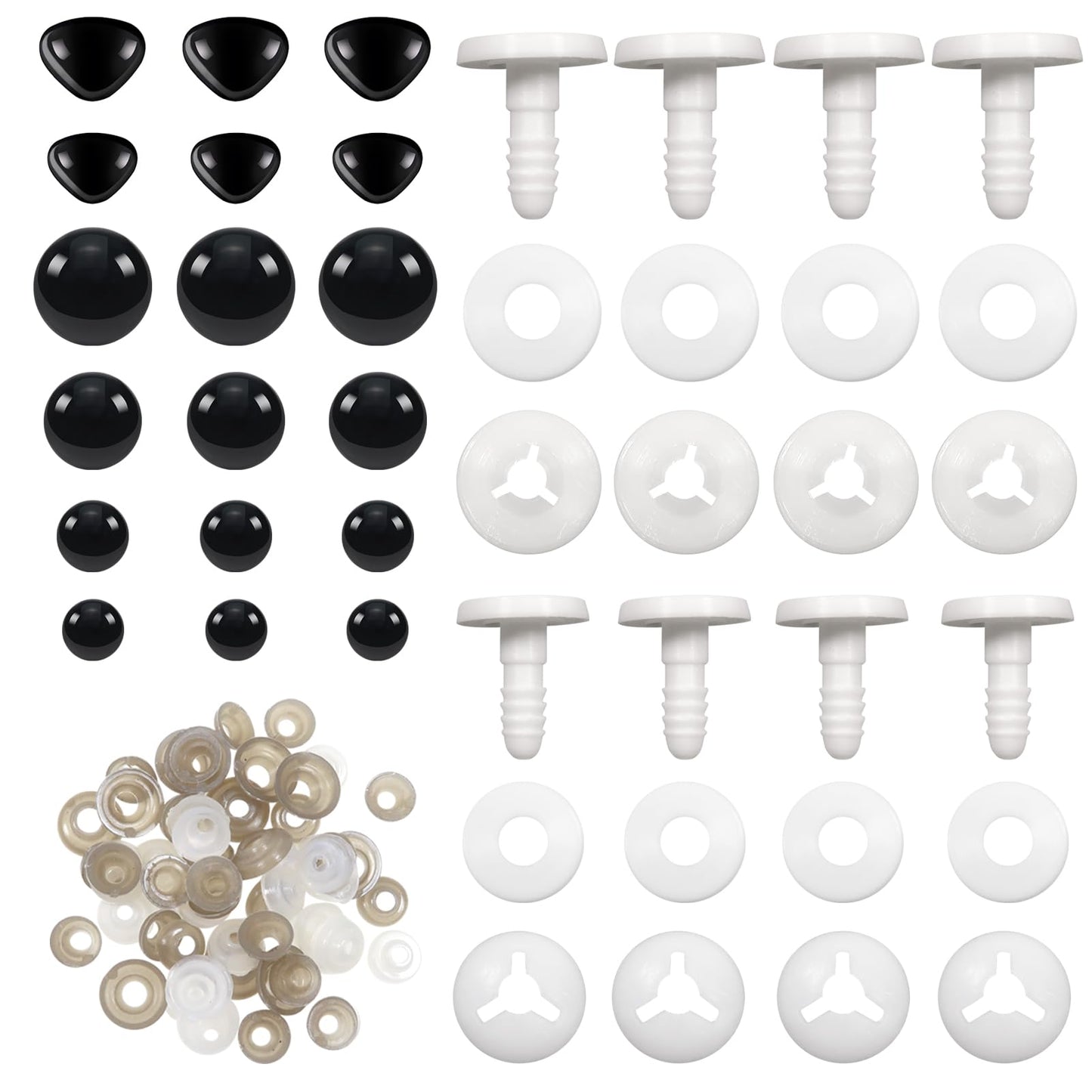 80pcs Safety Noses & Joints Kit for Dolls and Plush Animals