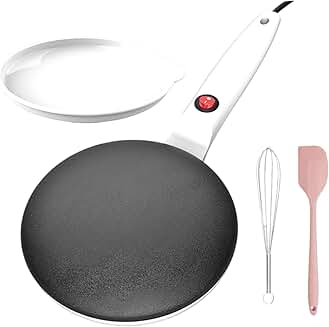 Electric Crepe and Pancake Maker with Non-Stick Plate