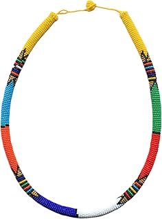 Zulu traditional tube necklace handmade in South Africa