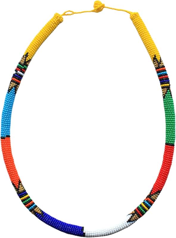 Zulu traditional tube necklace handmade in South Africa