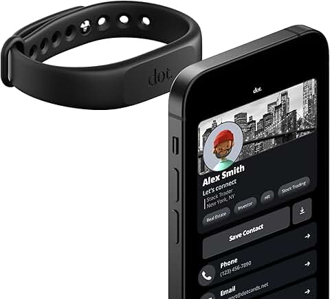 Digital Business Card Wristband in Black