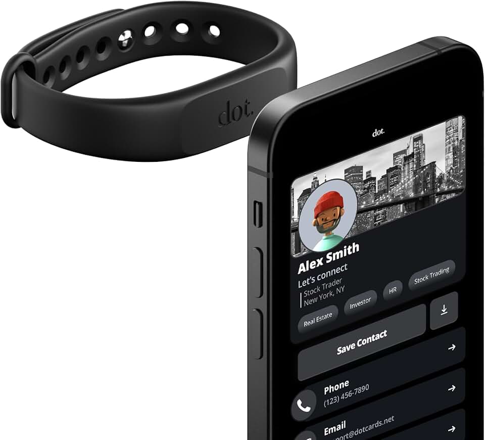 Digital Business Card Wristband in Black