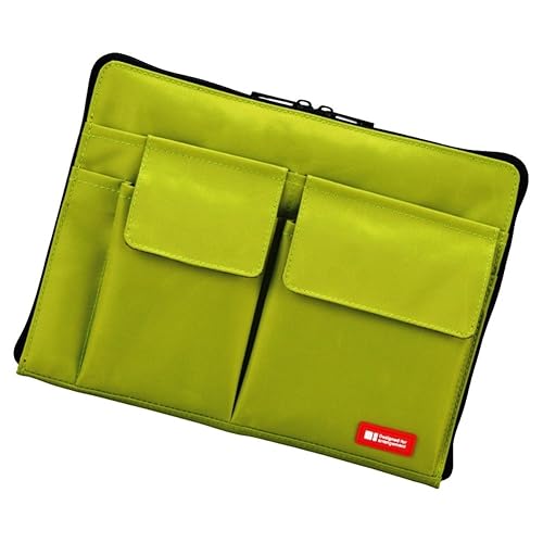 Yellow Green Laptop Sleeve with Storage Pockets