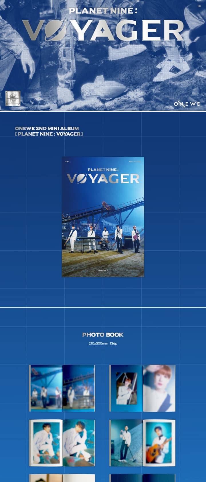 ONEWE Planet Nine : Voyager 2nd Mini Album CD+136p PhotoBook+1p Stamp Sticker+8p Pass Port+2p PhotoCard+Tracking Kpop Sealed