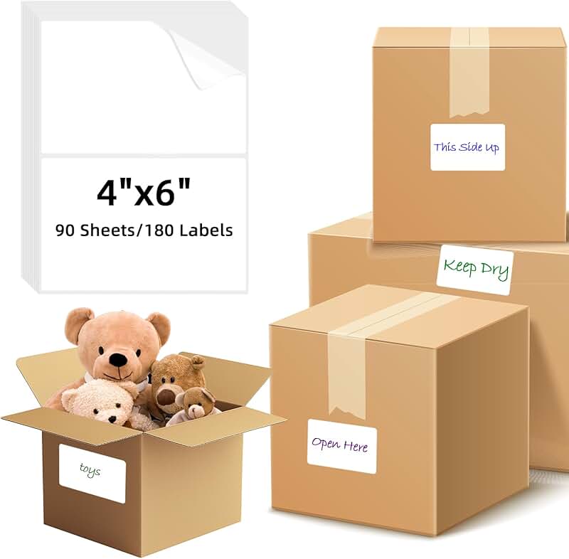 180 Large Writable Moving Labels for Boxes