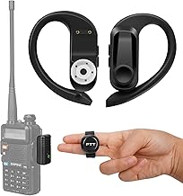 Wireless Earpiece with PTT Mic for Radios