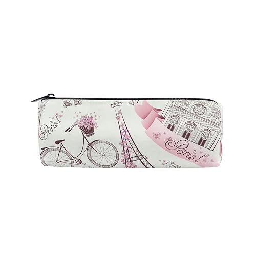 Floral Eiffel Tower Pencil Case and Makeup Bag
