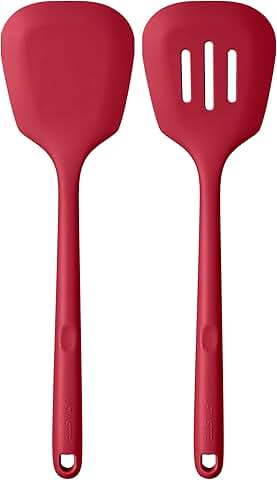 Heat-Resistant Silicone Turners, 13.6in, 2 Pack