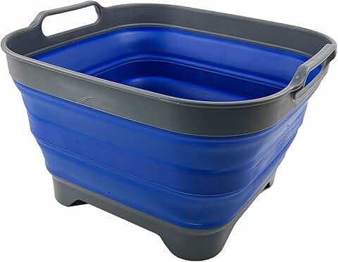 10L Collapsible Dishpan with Drain Plug