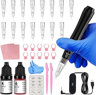 Semi-Permanent Makeup Eyebrow Tattoo Kit with 15 Needles