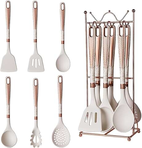 7-Piece Silicone Cooking Utensil Set with Holder