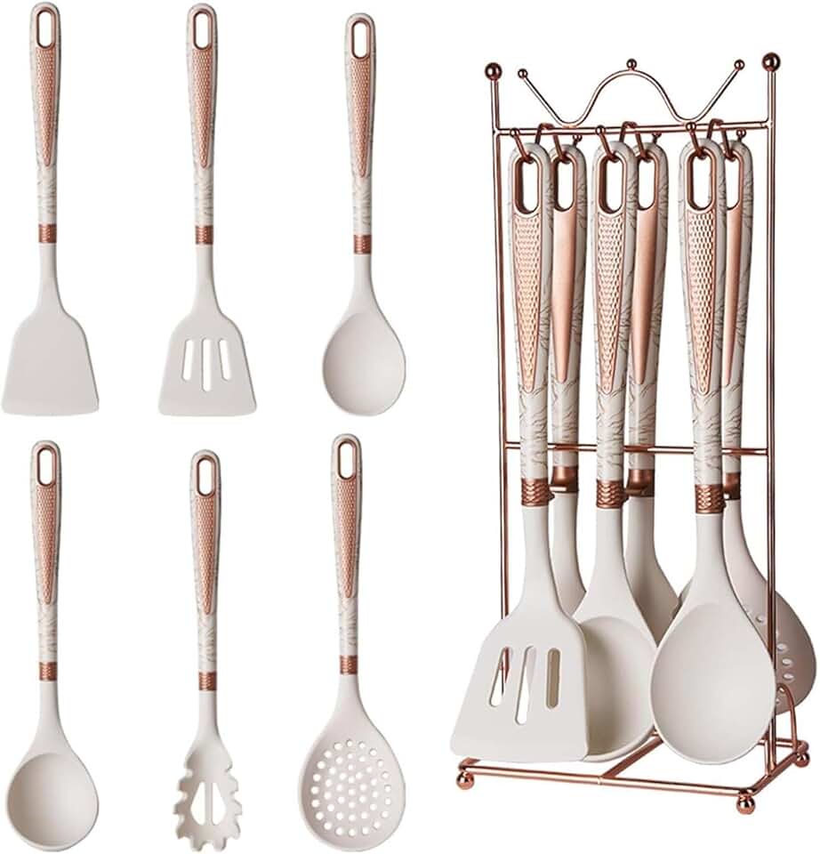 7-Piece Silicone Cooking Utensil Set with Holder