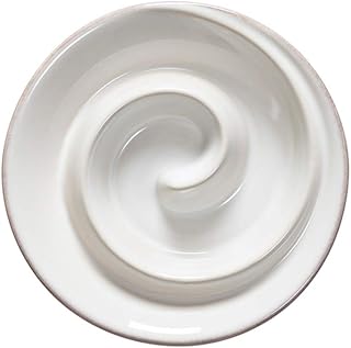 6-inch White Ceramic Spiral Appetizer Dish