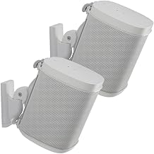 Adjustable Wall Mounts for Small Speakers, White