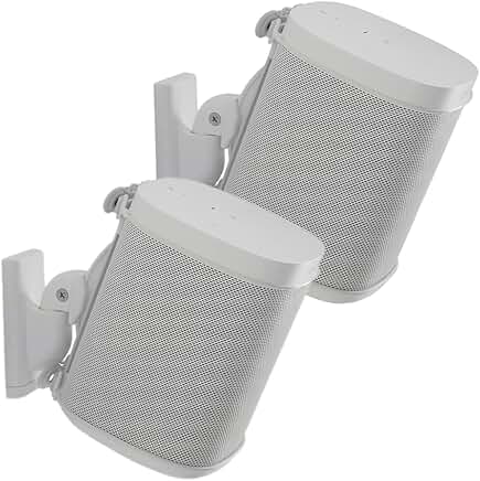 Adjustable Wall Mounts for Small Speakers, White