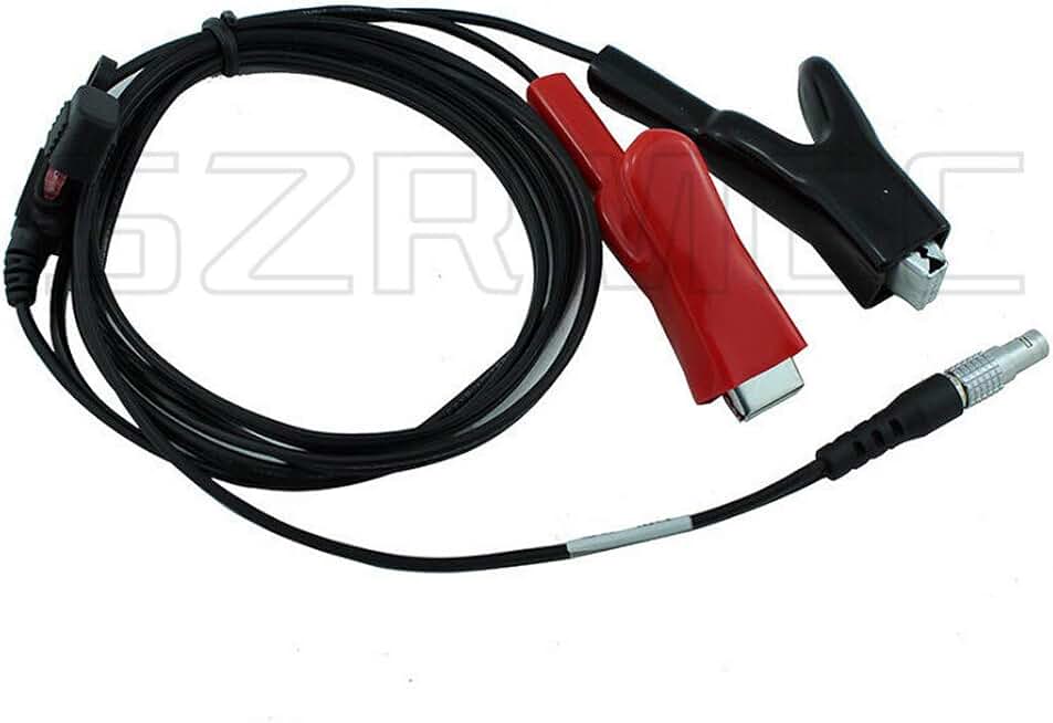 5 Pin Male to Alligator Clips Power Cable for Total Station