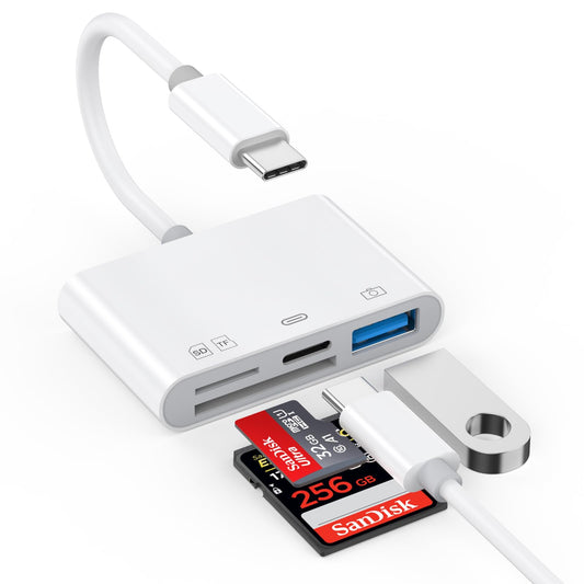 USB C SD Card Reader with USB 3.0 and Charging Ports
