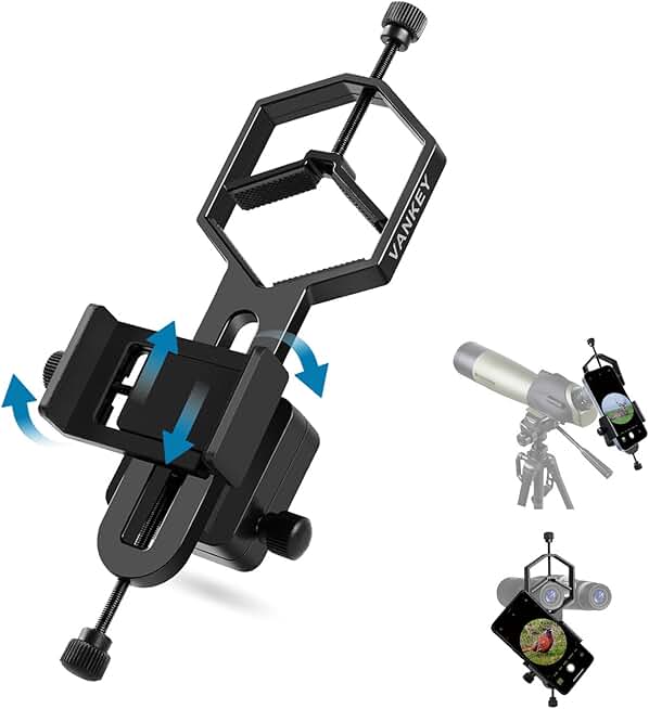 2-Axis Phone Scope Mount for Binoculars and Microscope