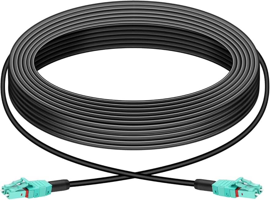 50m LSZH Armored OM3 Duplex Fiber Optic Cable