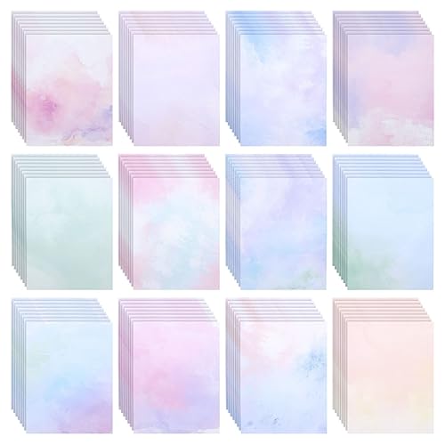 96 Sheets of Pastel Watercolor Scrapbook Paper