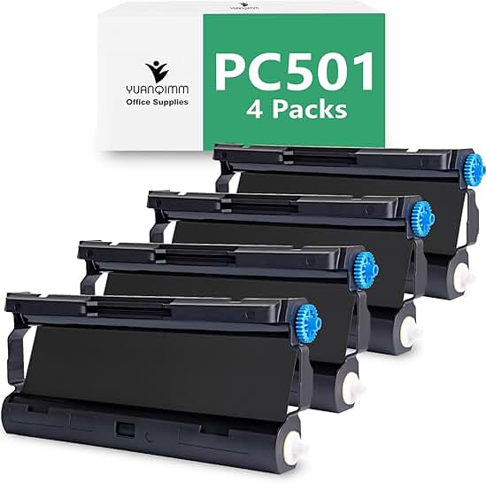 Black Fax Cartridge, 150 Sheets, 4-Pack
