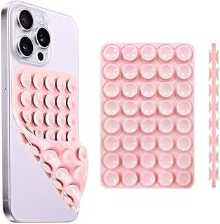 Pink Silicone Suction Cup Phone Mount