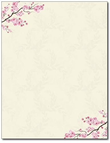 80 Sheets of Cherry Blossom Stationery Paper