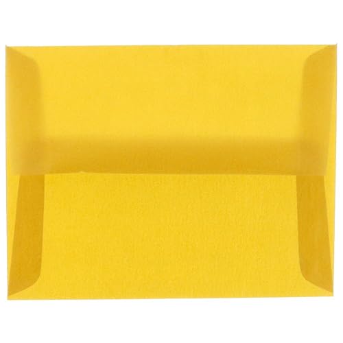 A2 Translucent Vellum Invitation Envelopes, Gold, 50 Pack